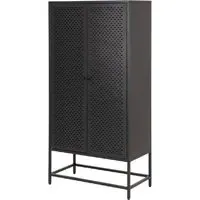 Napa Metal Storage Cabinet with 2 Doors - Black