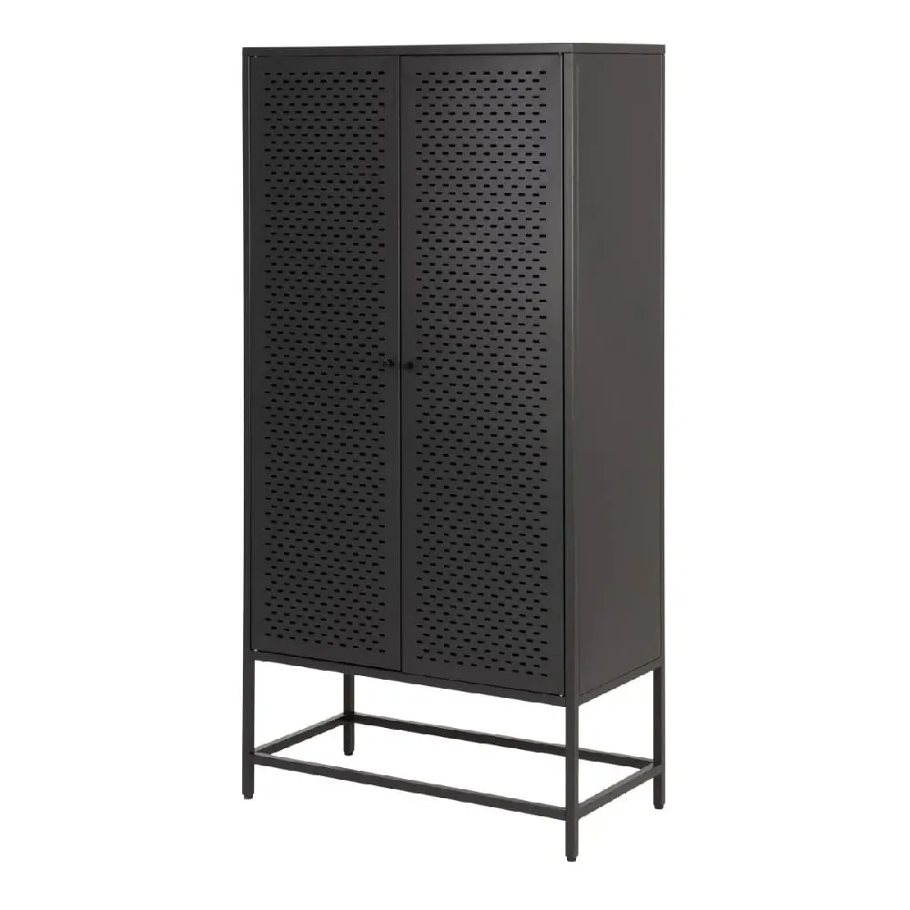 Napa Metal Storage Cabinet with 2 Doors - Black