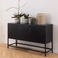 Napa Metal Storage Cabinet with 3 Doors - Black