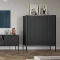 Napa Storage Cabinet with 2 Doors - Black