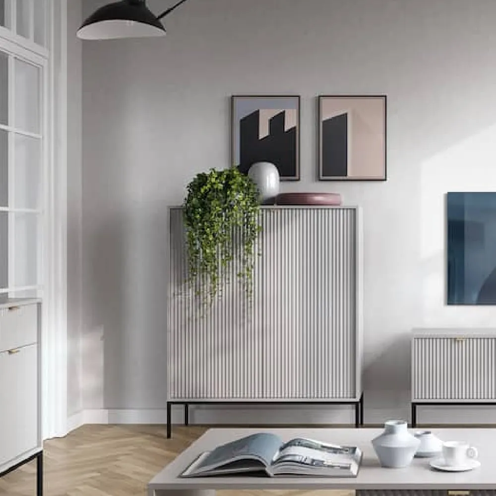 Napa Storage Cabinet with 2 Doors - Grey