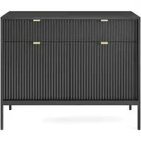 Napa Wooden Sideboard with 2 Doors 2 Drawers - Black