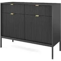 Napa Wooden Sideboard with 2 Doors 2 Drawers - Grey
