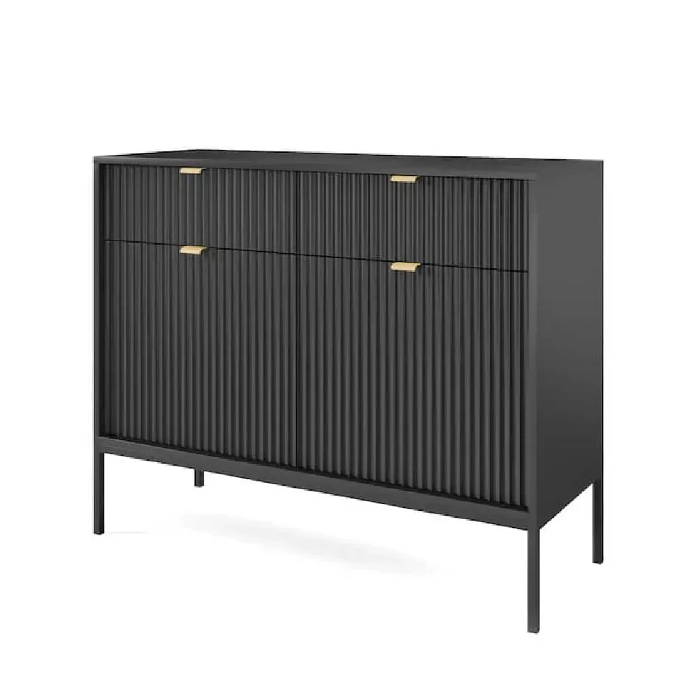 Napa Wooden Sideboard with 2 Doors 2 Drawers - Grey