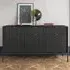 Napa Wooden Sideboard with 3 Doors 3 Drawers - Black