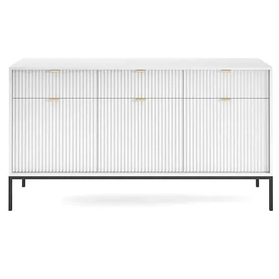 Napa Wooden Sideboard with 3 Doors 3 Drawers - White