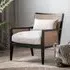 Naperville Wooden Armchair - Black, Cream