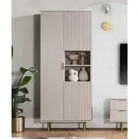 Naples Display Cabinet with 2 Doors - Cashmere
