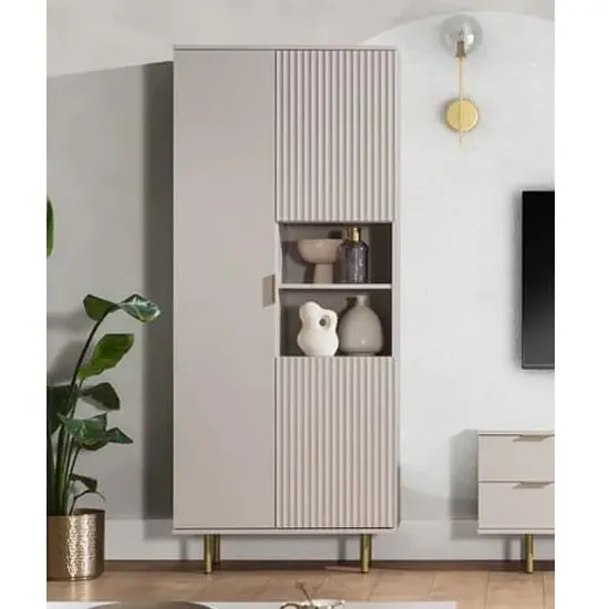 Naples Display Cabinet with 2 Doors - Cashmere