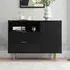 Naples Sideboard with 1 Door 2 Drawers - Black