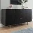 Naples Sideboard with 2 Doors 3 Drawers - Black
