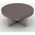 Napoli Round Coffee Table with Steel Base - Acorn