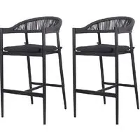 Nardo Bar Chairs Set of 2 - Charcoal, Weave