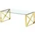 Nardo Clear Glass Coffee Table - Gold, Metal