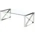 Nardo Clear Glass Coffee Table - Silver, Metal