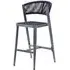 Nardo Rope Weave Bar Chair - Grey, Steel
