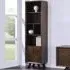 Narva Bookcase with 1 Door - Walnut