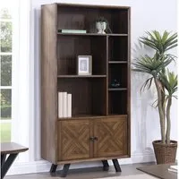 Narva Bookcase with 2 Doors - Walnut