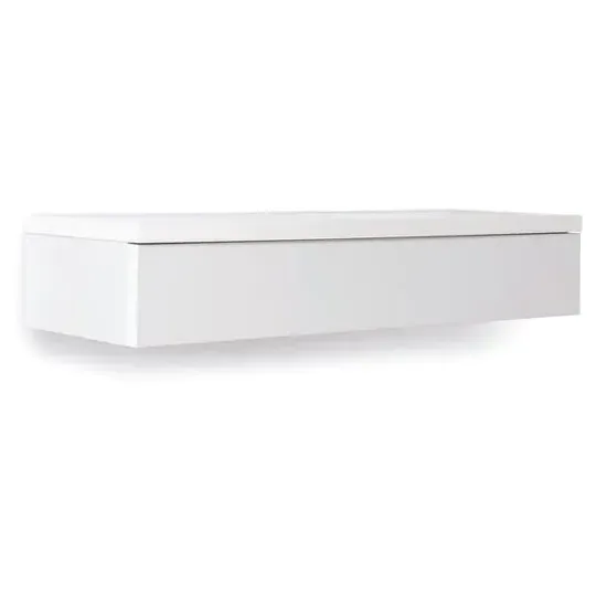 Narva Floating Dressing Table with Drawer - White