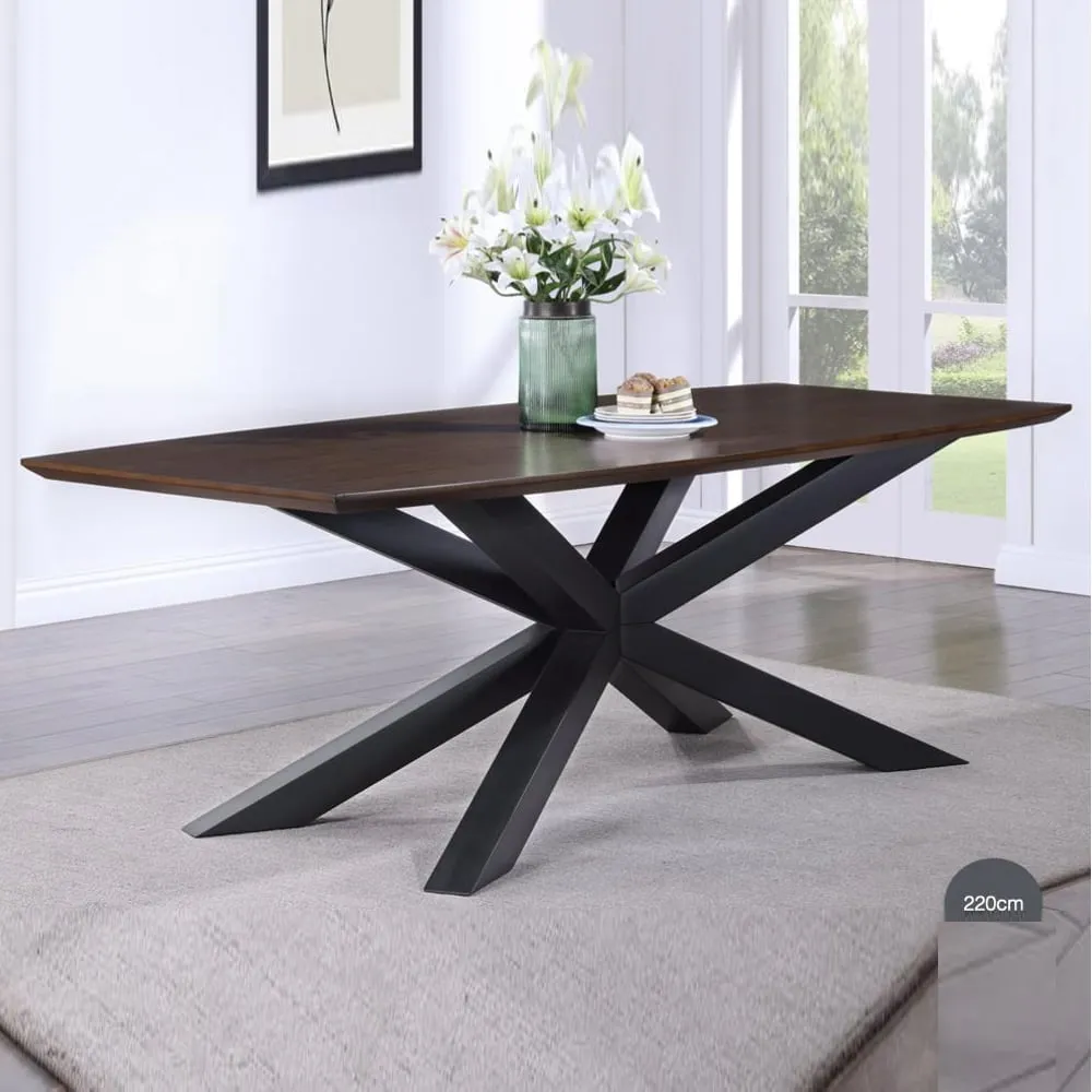 Narva Large Rectangular Dining Table - Walnut