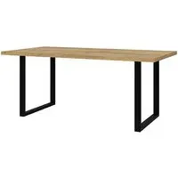 Narva Rectangular Dining Table - Oak, Black