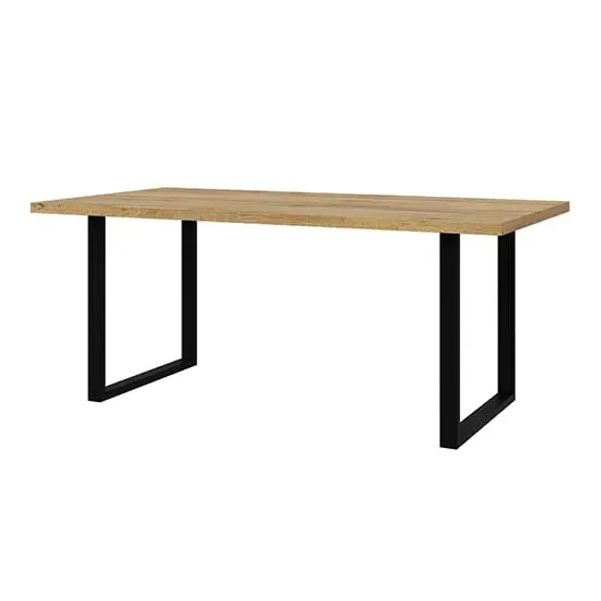 Narva Rectangular Dining Table - Oak, Black image
