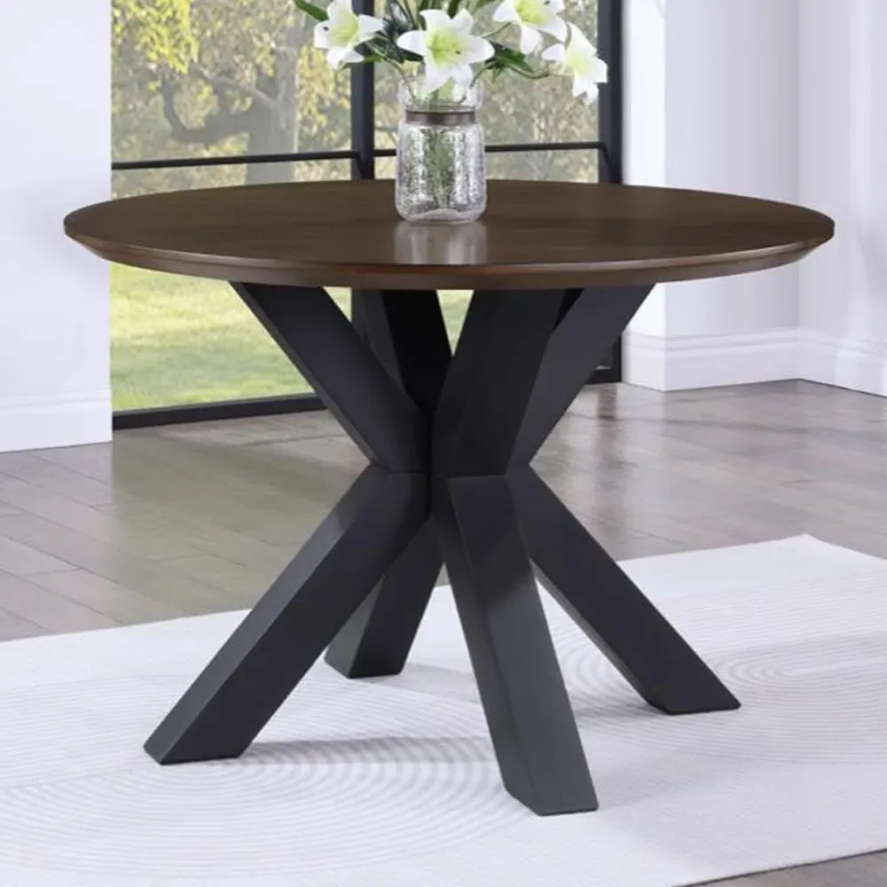 Narva Round Dining Table - Walnut
