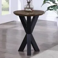 Narva Round Lamp Table - Walnut