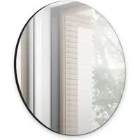 Narva Round Wall Mirror - Black, Wood