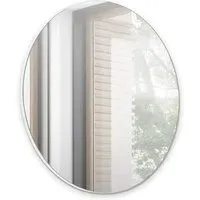 Narva Round Wall Mirror - White, Wood