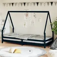 Narva Single Daybed - Black, Pine Wood