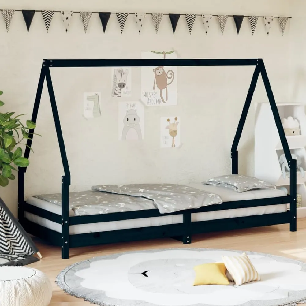 Narva Single Daybed - Black, Pine Wood