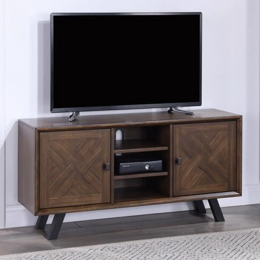 Narva Straight TV Stand with 2 Doors - Walnut