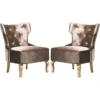 Narvel Dining Chairs - Beige, Velvet