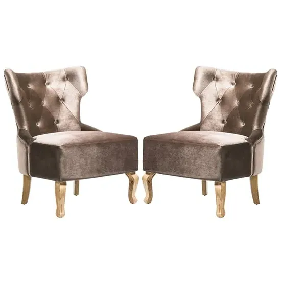 Narvel Dining Chairs - Beige, Velvet image