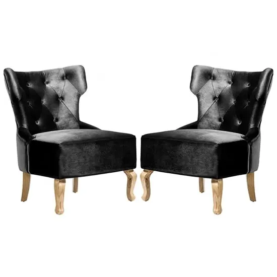 Narvel Dining Chairs - Black, Velvet