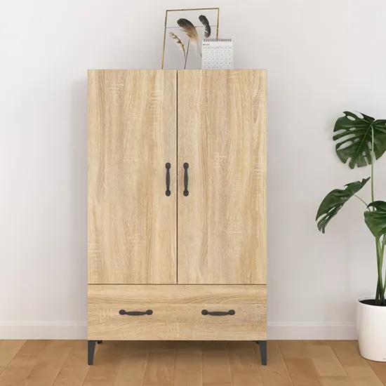 Narvel Highboard with 2 Doors 1 Drawer - Sonoma Oak
