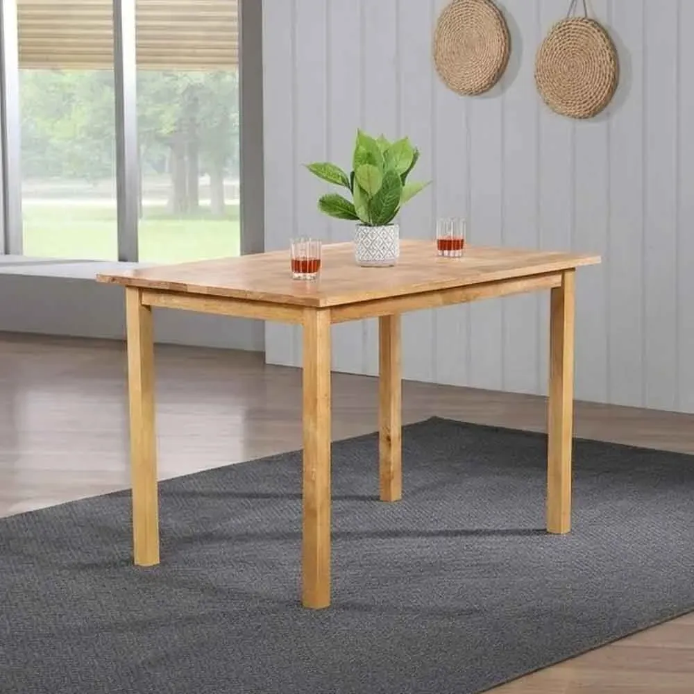 Narvio Dining Table - Natural Oak, Wood product