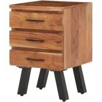 Nashua 3-Drawer Side Table - Natural, Acacia