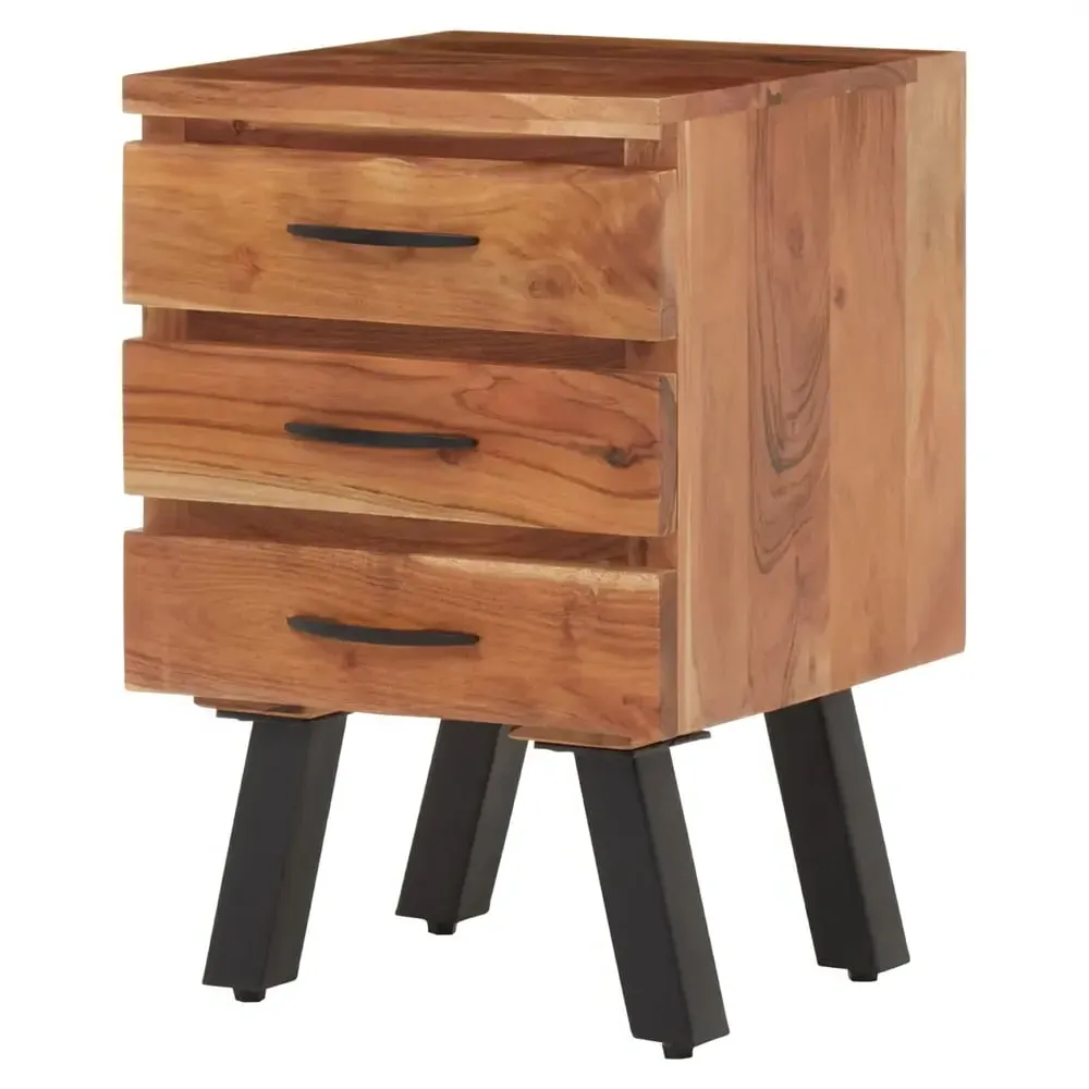 Nashua 3-Drawer Side Table - Natural, Acacia image