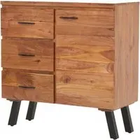Nashua Wooden Sideboard with 1 Door 3 Drawers - Natural, Acacia
