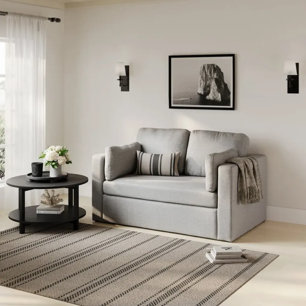 Nashville 2-Seater Sofa - Light Grey, Linen image
