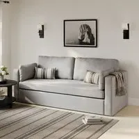 Nashville 3-Seater Sofa - Light Grey, Linen