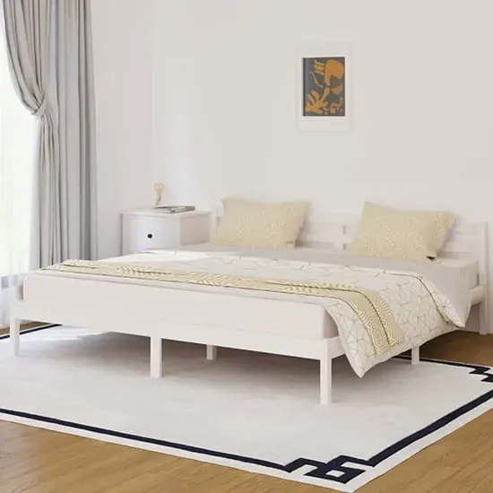 Nastia Super King Size Day Bed Frame - White, Pinewood