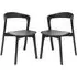 Natchez Stacking Side Chairs - Black, Oak