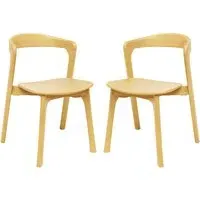 Natchez Stacking Side Chairs - Natural Oak