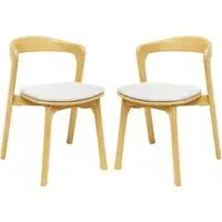 Natchez Stacking Side Chairs - White, Oak