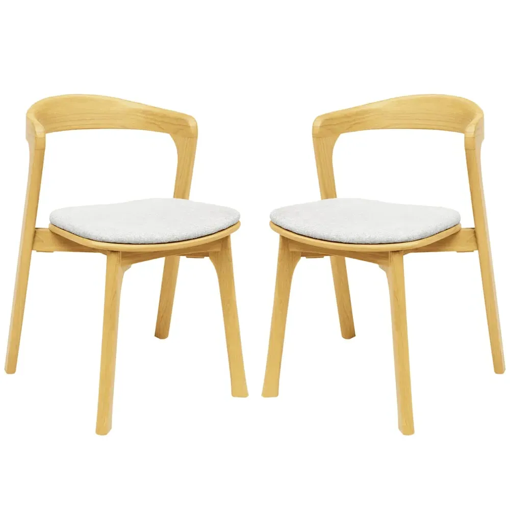 Natchez Stacking Side Chairs - White, Oak