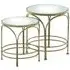 Nathan Round Nesting Tables - Mirror, Antique Metal