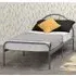 Natick Metal Single Bed Frame - Silver